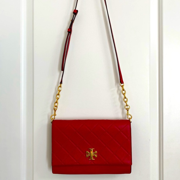 Tory Burch Handbags - TORY BURCH RED GEORGIA TURN LOCK SHOULDER BAG